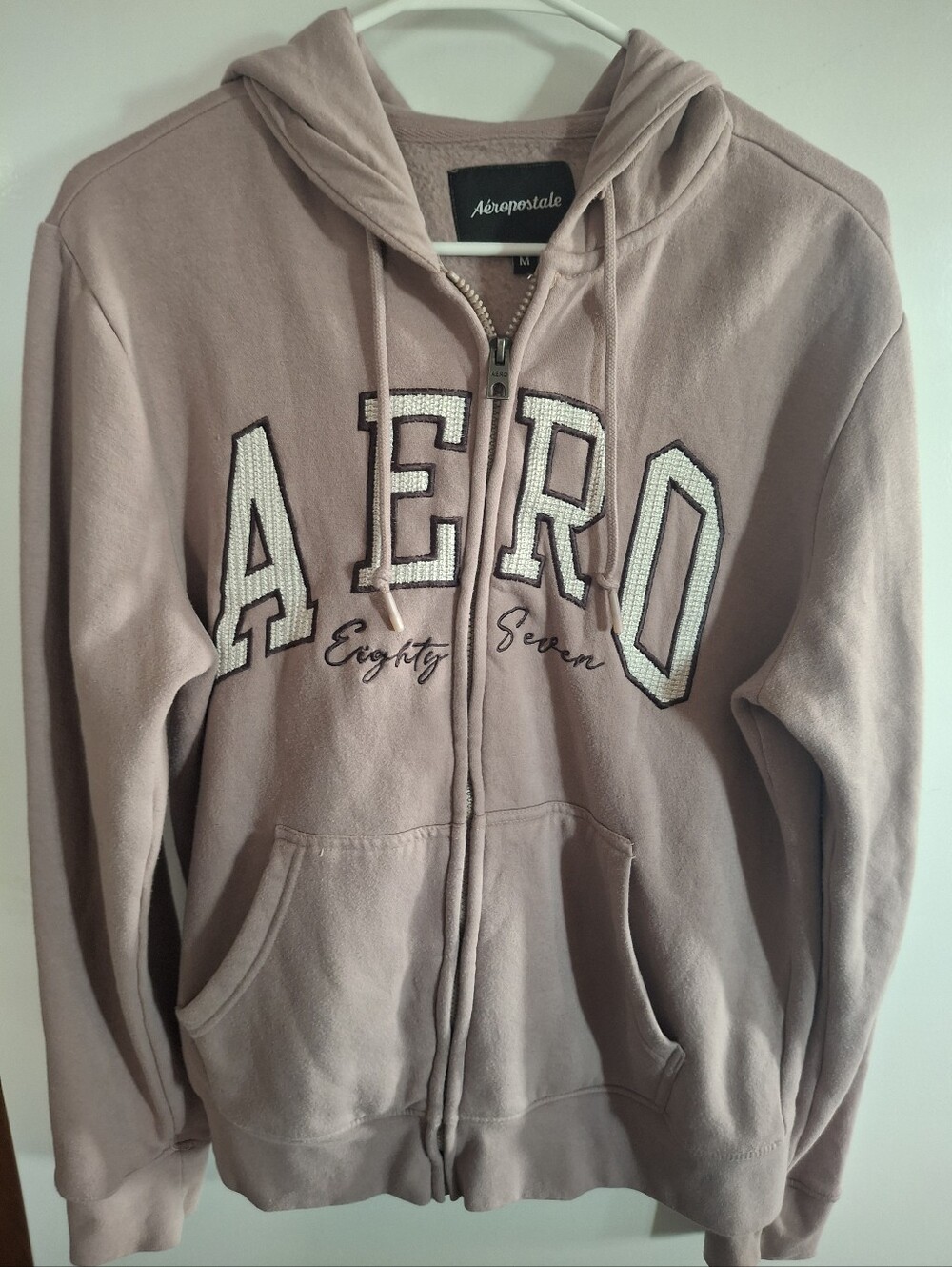 Aeropostale Women’s Dusty Mauve Zip-Up Hoodie